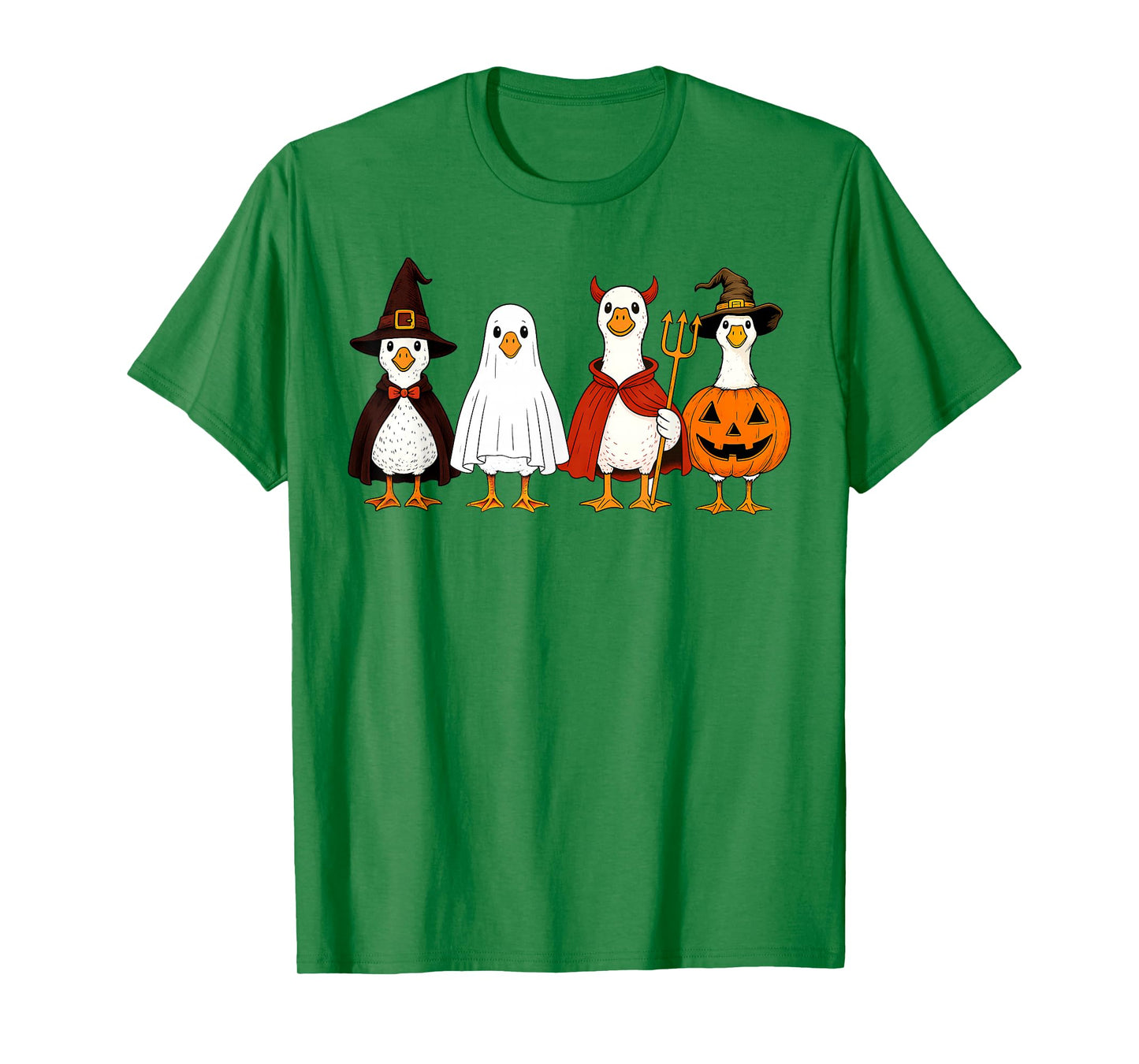 Boo Ghost Goose Halloween Goose Skeleton Funny Halloween T-Shirt