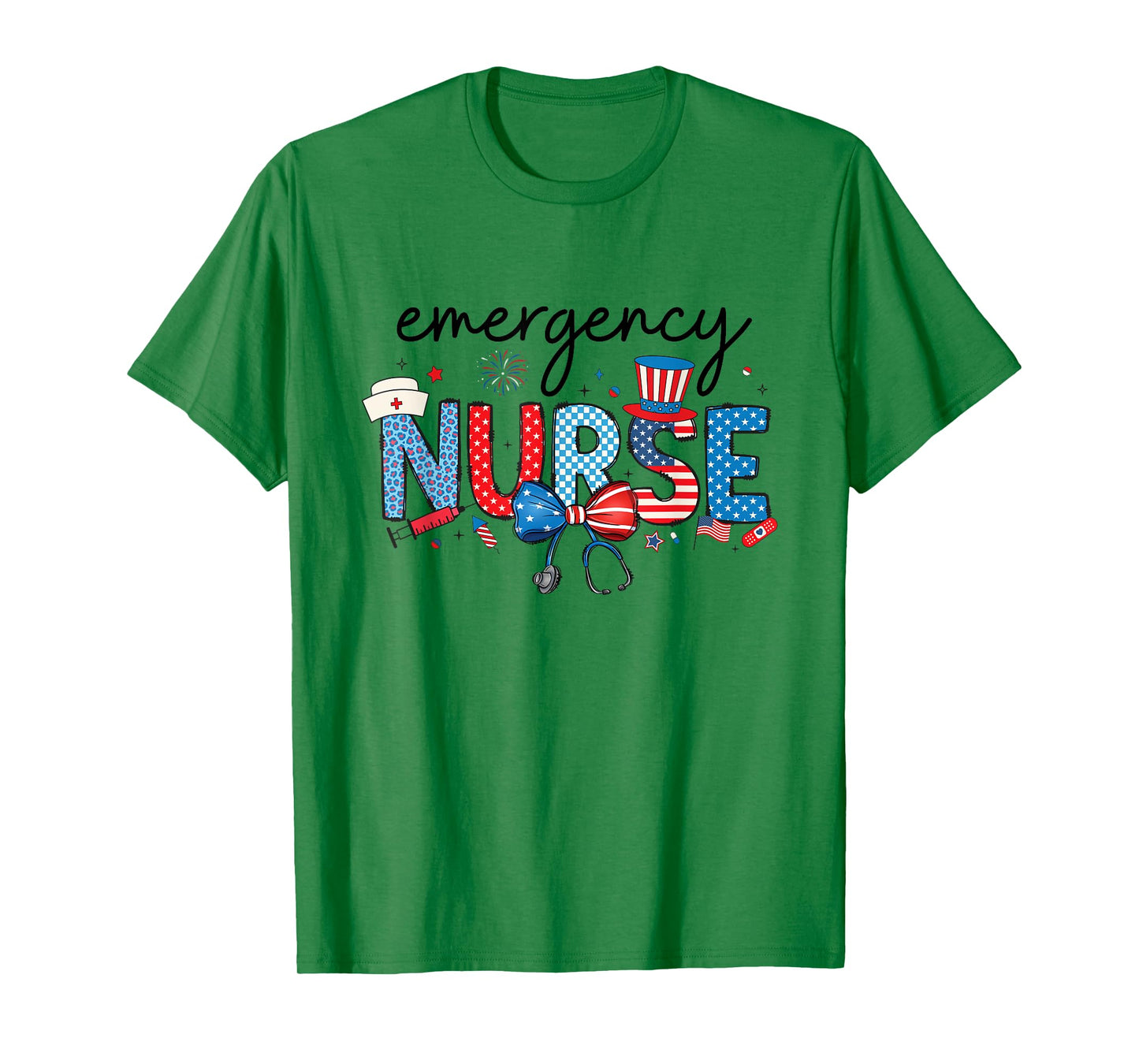 Emergency Department 4th of July USA Emergency Room Nurse T-Shirt
