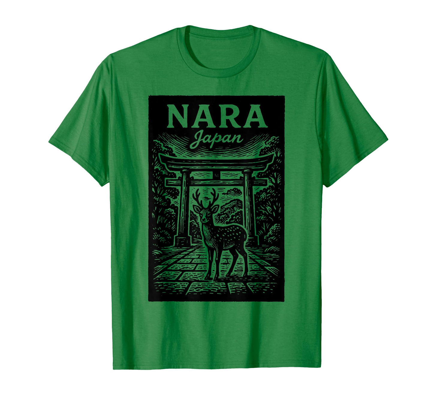 Nara Japan Deer Temple Japanese Travel Nature Architecture T-Shirt