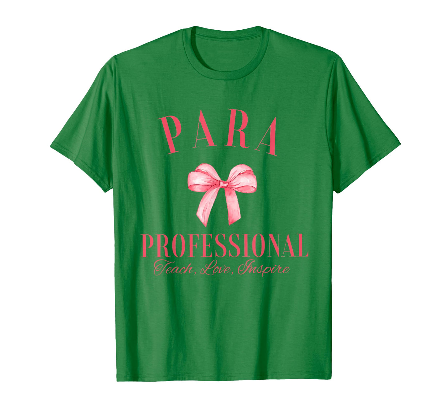Coquette Bow Paraprofessional School Para Squad Teacher Aide T-Shirt for Men Women Girls Kids