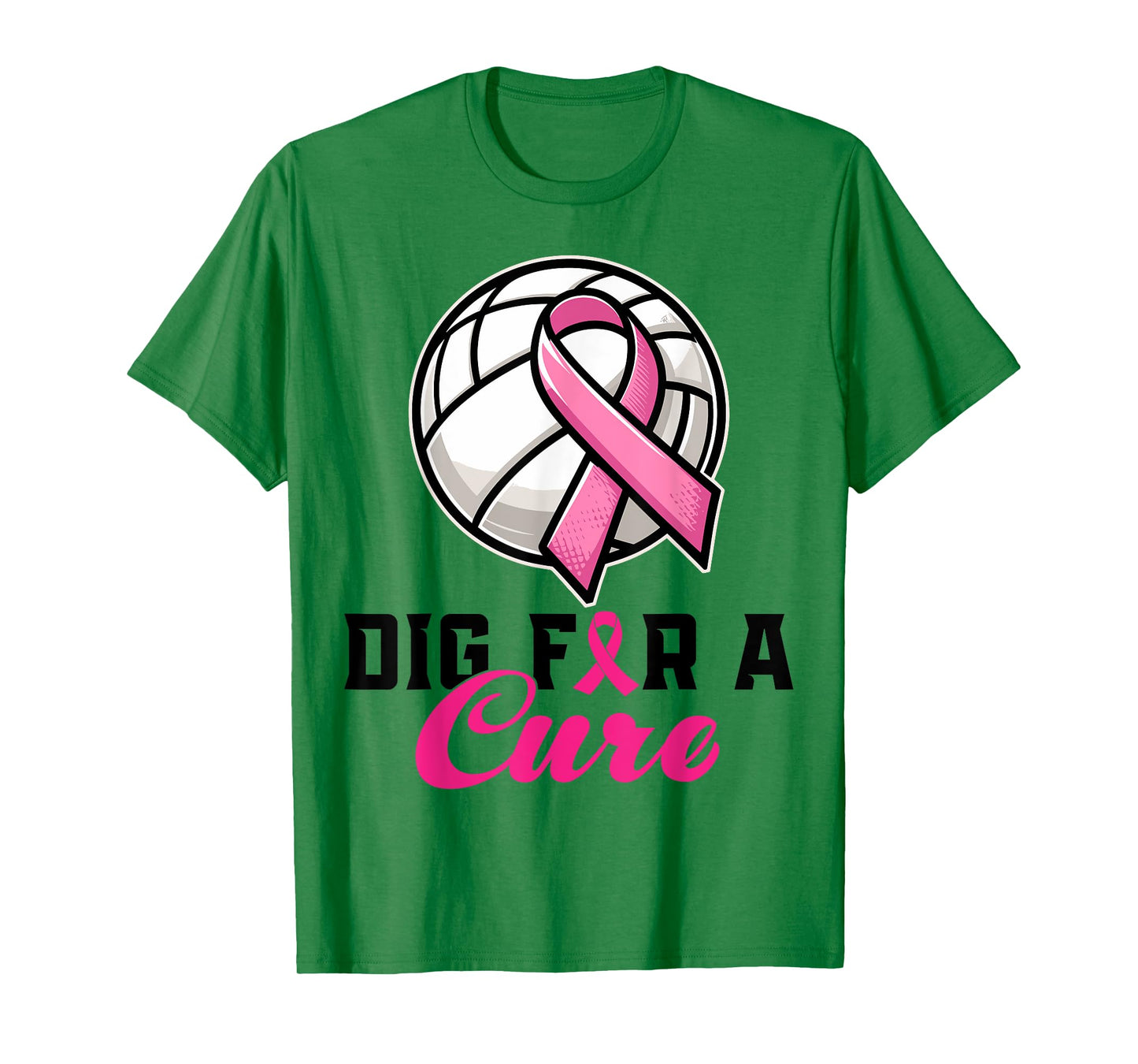 Dig For A Cure Breast Cancer Awareness Volleyball Pink T-Shirt