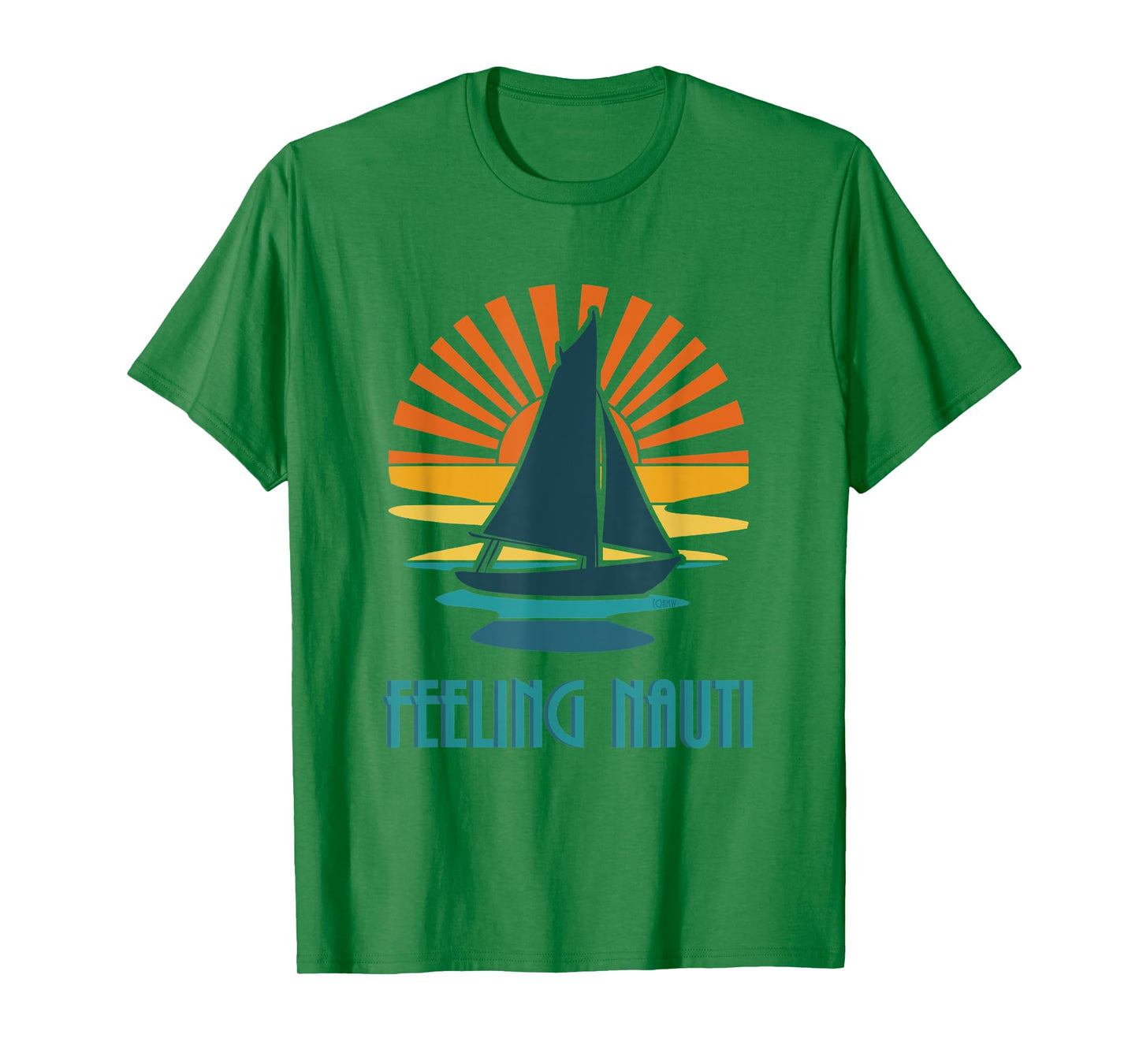 Feeling Nauti - nautical boating sailboat summertime Men Women T-Shirt