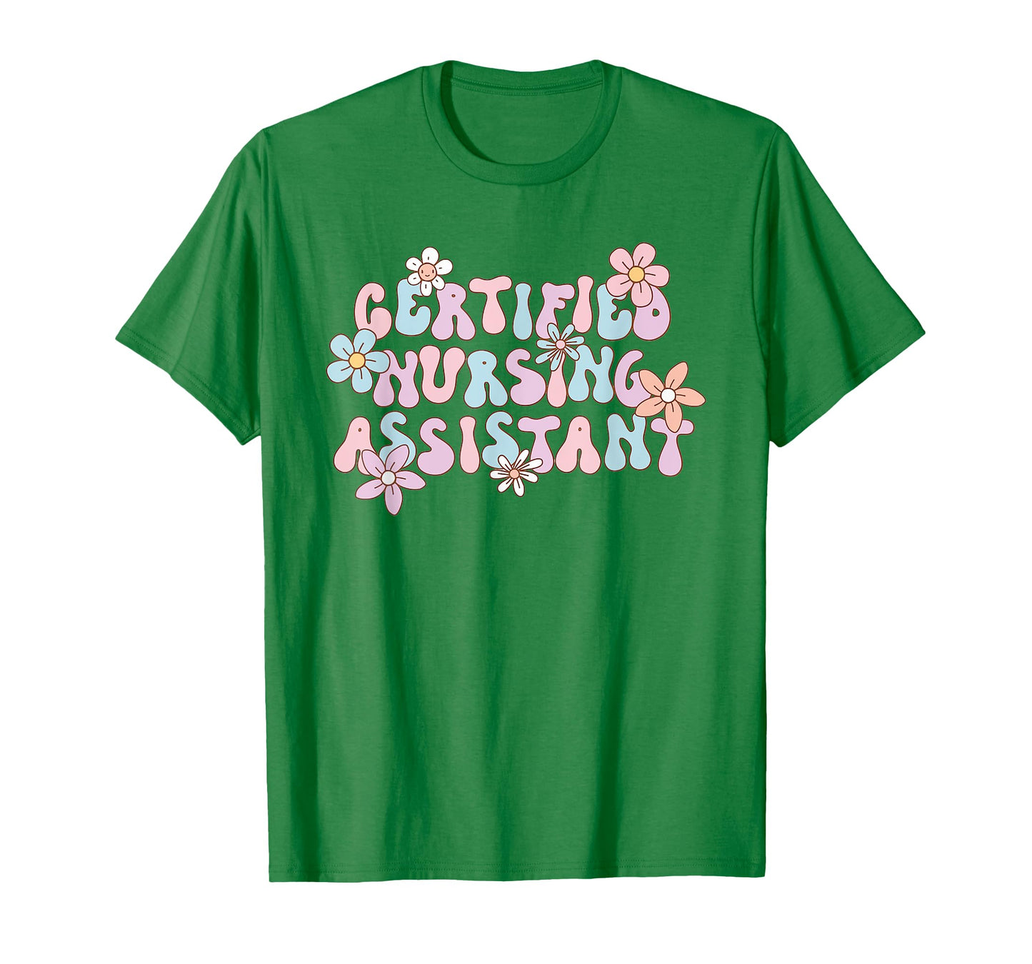 Groovy Certified Nursing Assistant CNA Easter Spring T-Shirt