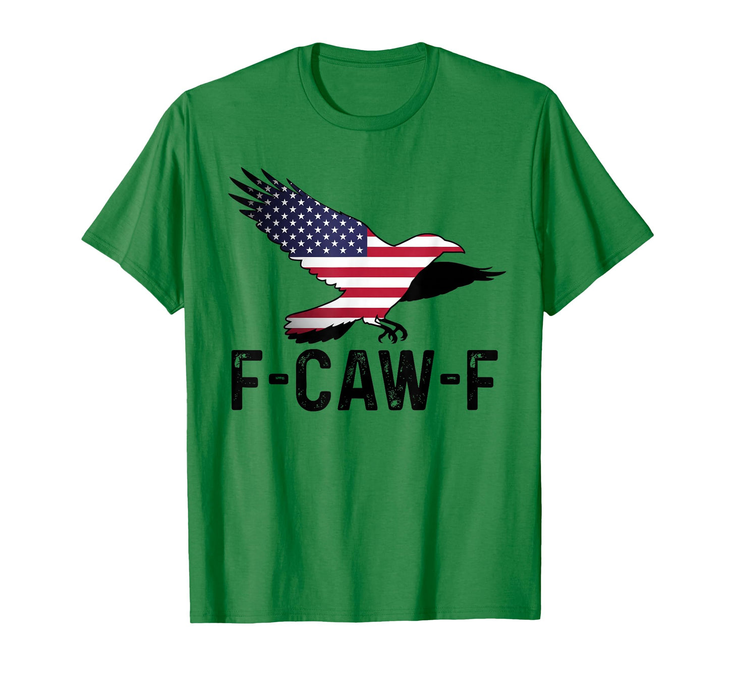 Funny F-Caw-F Crow FCAWF Patriotic Bird USA Flag T-Shirt