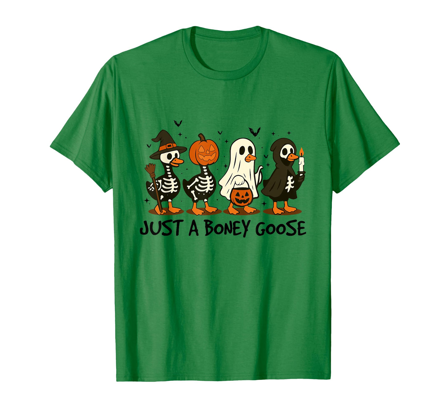Just A Boney Goose Halloween Skeleton Goose Silly Goose T-Shirt