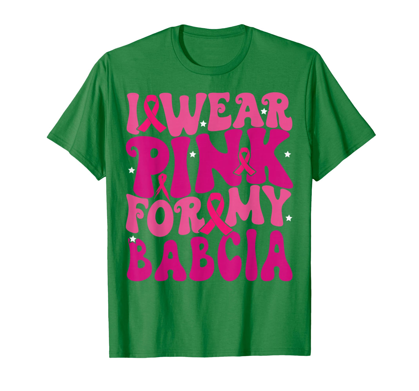 I Wear Pink for My Babcia Breast Cancer Awareness Kids T-Shirt