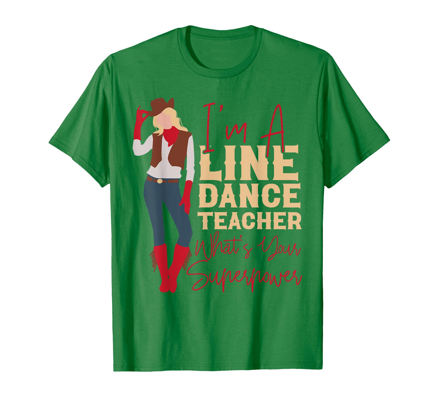 Country Line Dance Dancer HS0 Unisex-Adults White T-Shirt Small