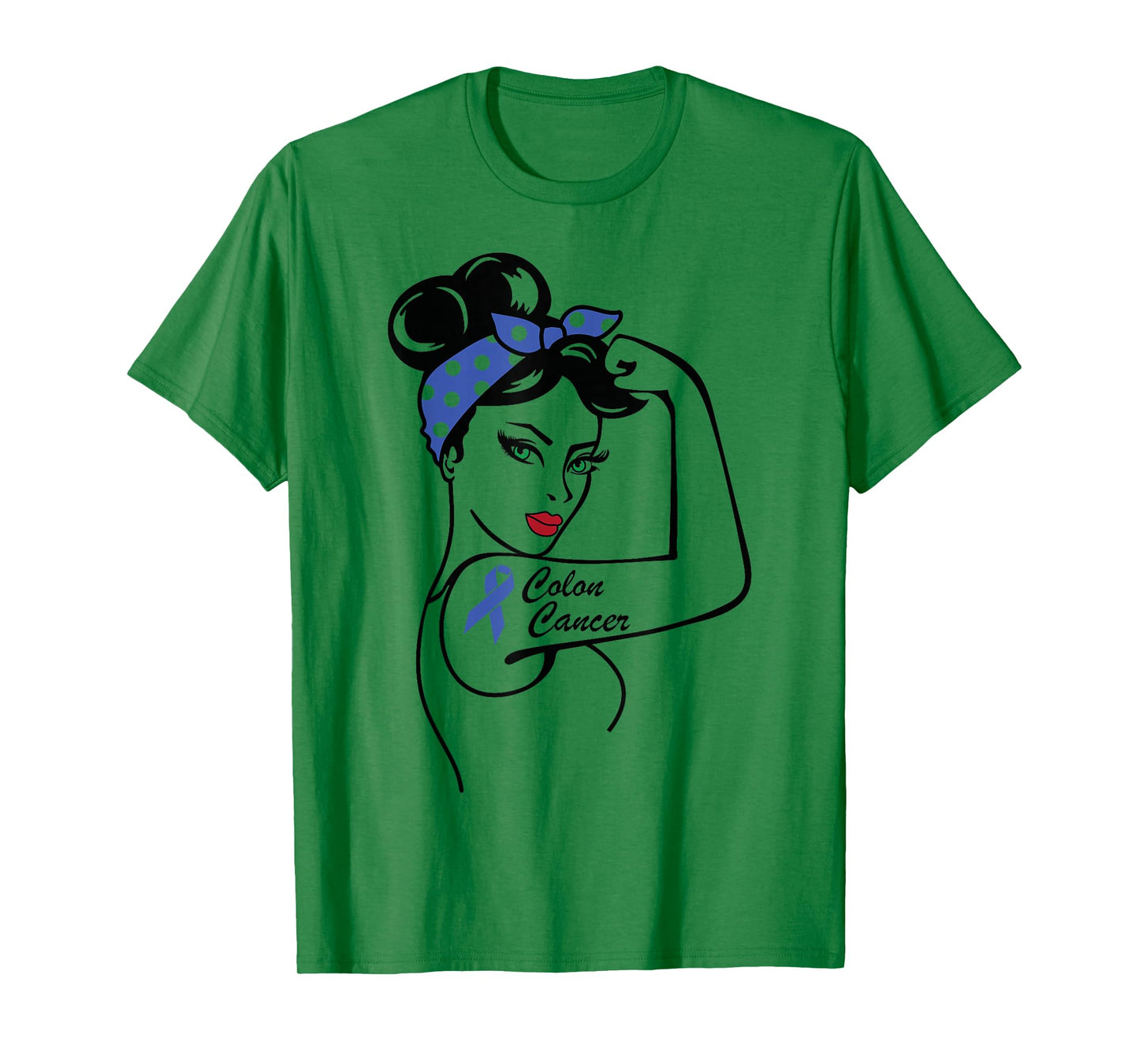 Colon Cancer Awareness Warrior Blue Ribbon Colorectal T-Shirt