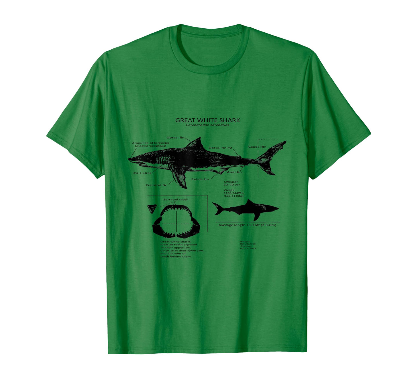 Anatomy Of Great White Shark T-Shirt