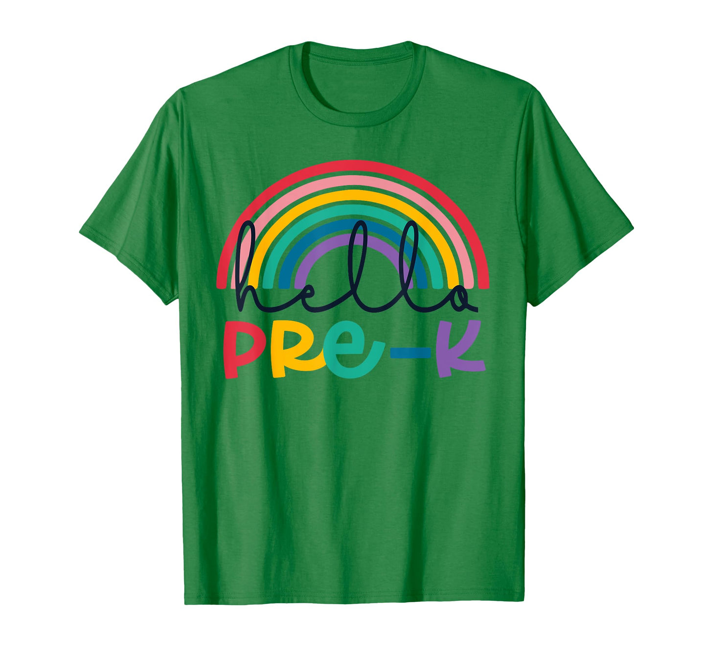 Hello Pre-K Rainbow Back To School Teacher Student Kid T-Shirt