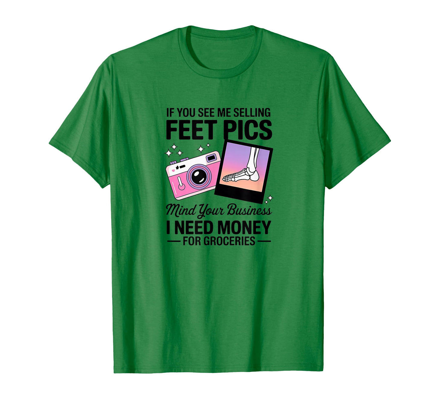 Funny Feet Pics Grocery Money Meme T-Shirt