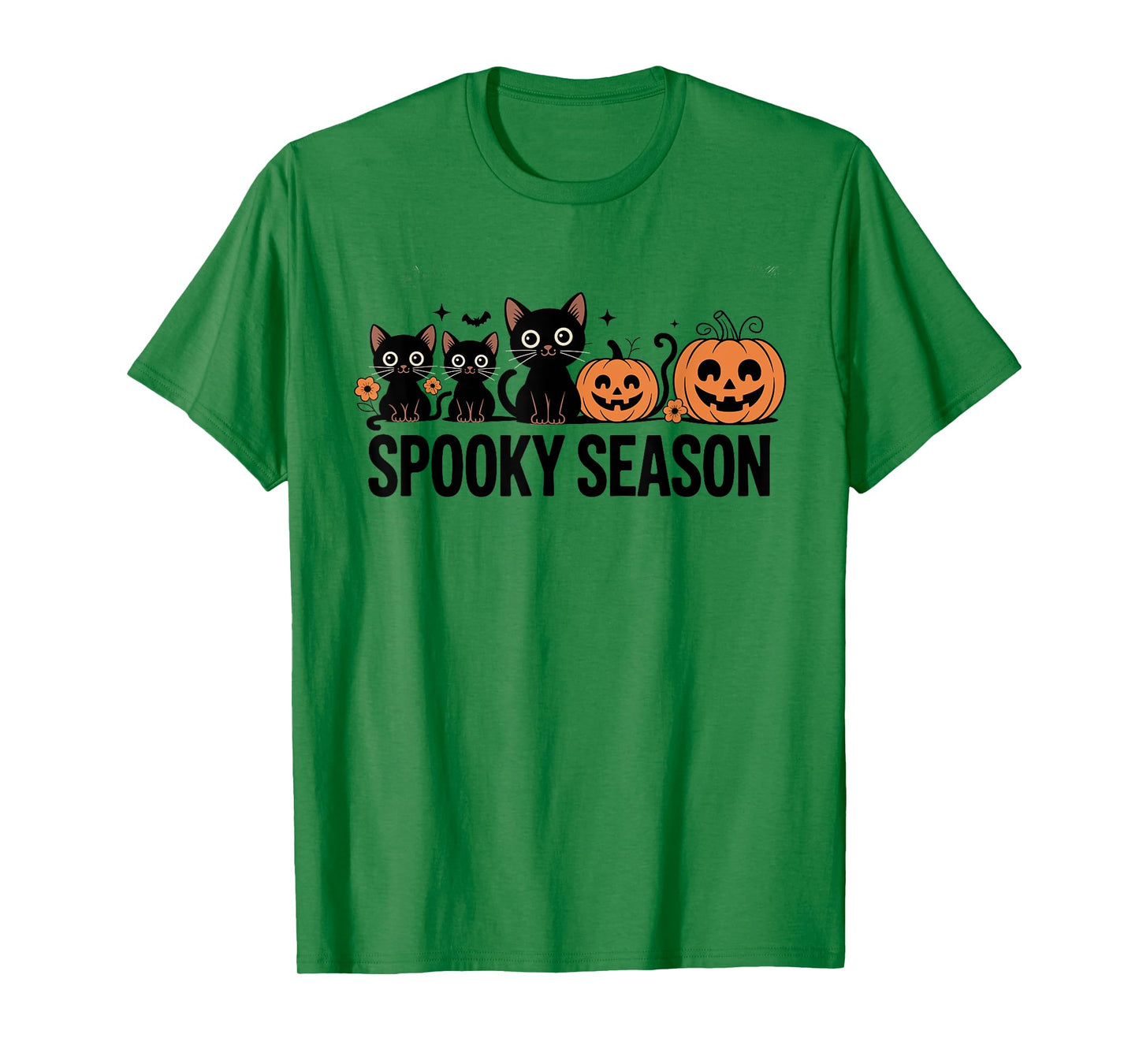 Black Cats and Pumpkins Halloween - Cute Spooky Cat Lover T-Shirt