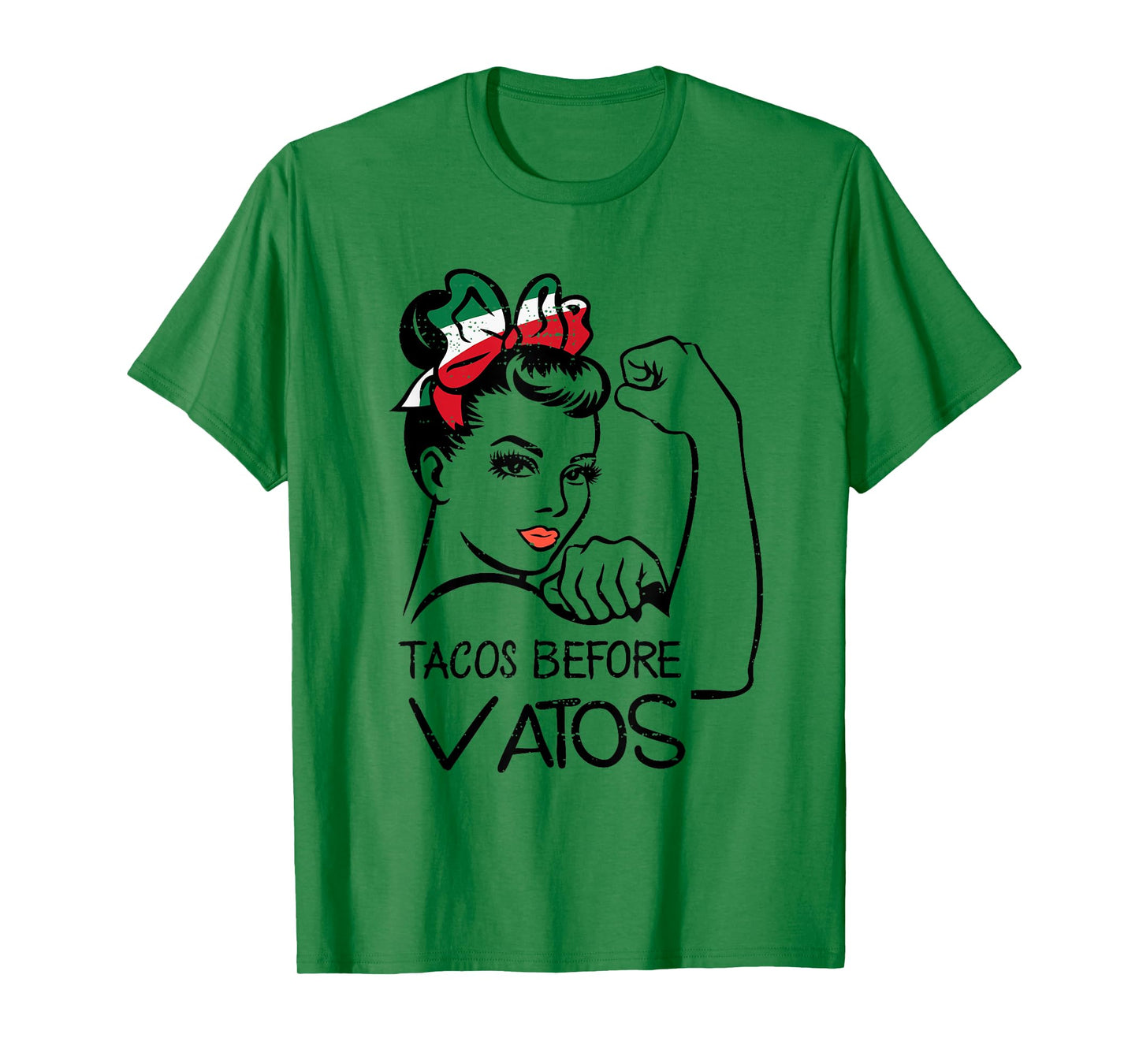 Tacos Before Vatos Cinco De Mayo Mexican Rosie Strong Womens T-Shirt