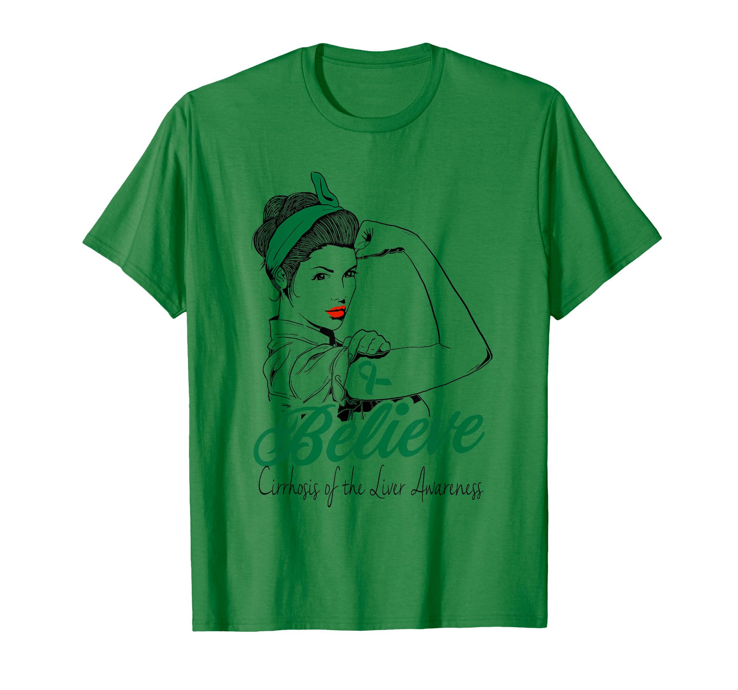 Liver Cirrhosis Unbreakable Green Ribbon Superhero Gift T-Shirt