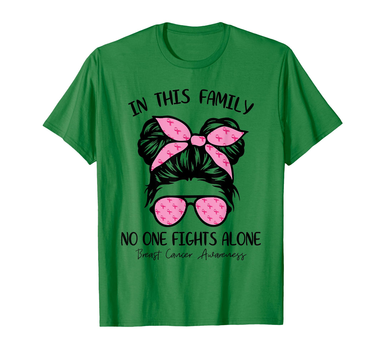 Breast Cancer Awareness Shirt Girls Pink Ribbon Kids Youths T-Shirt
