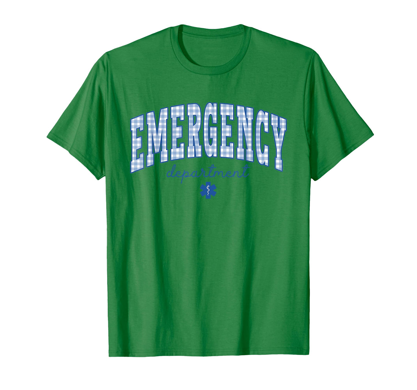 Emergency Department ER Nurse Gingham Work EMT Paramedic T-Shirt
