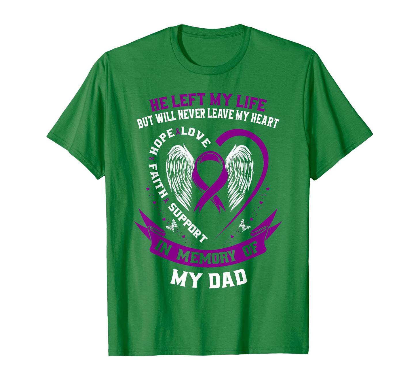 Memorial Gifts Loss Dad Father Pancreatic Cancer Awareness T-Shirt