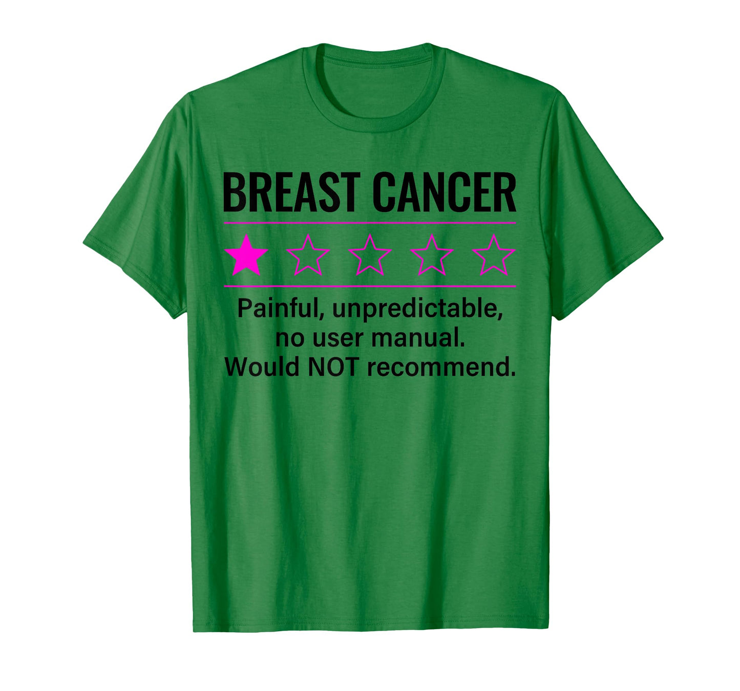 Breast Cancer 1 Star Rating Funny Breast Cancer Awareness T-Shirt