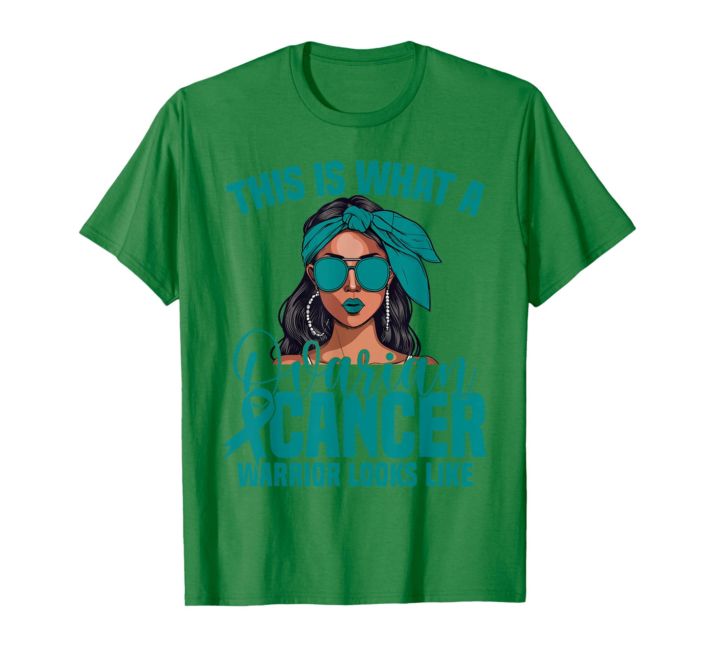 Cancer Warrior Women Fighter Awareness Ovarian Cancer T-Shirt