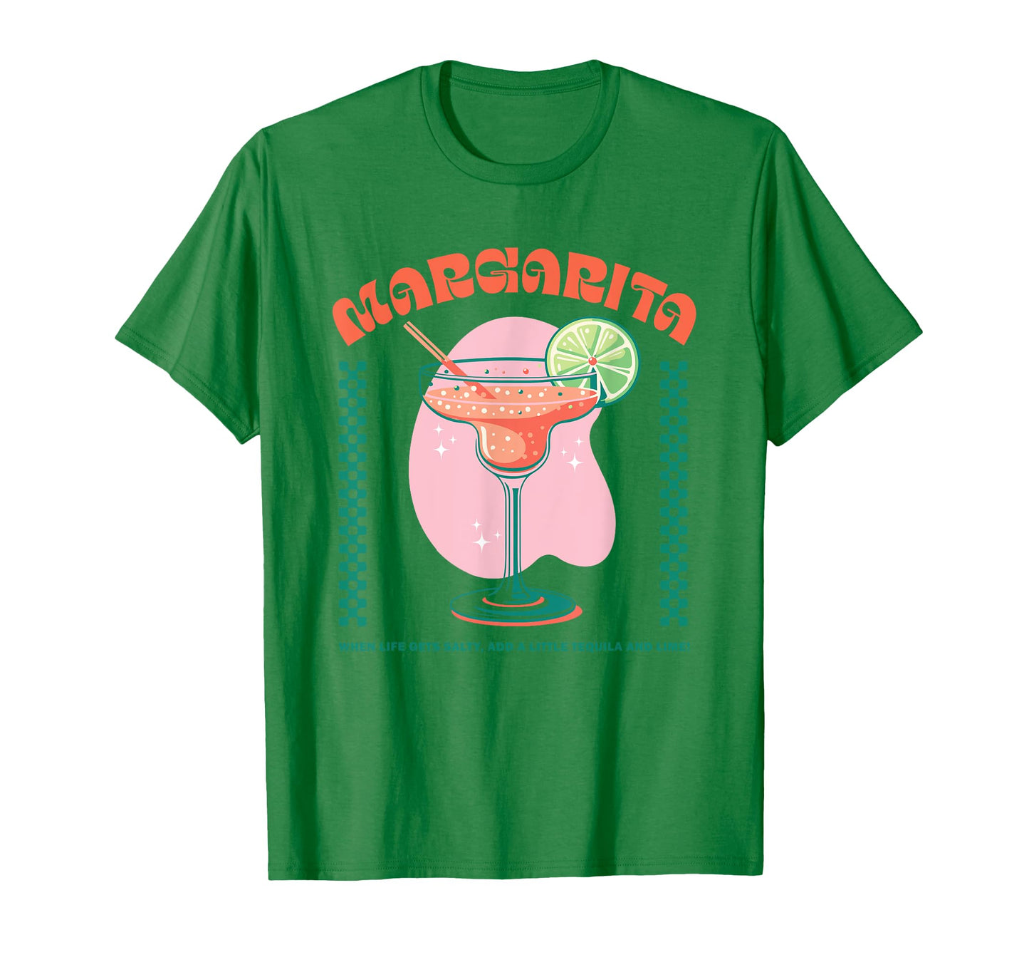 Retro Margarita Glass Lime and Funny Tequila Drinking Quote T-Shirt