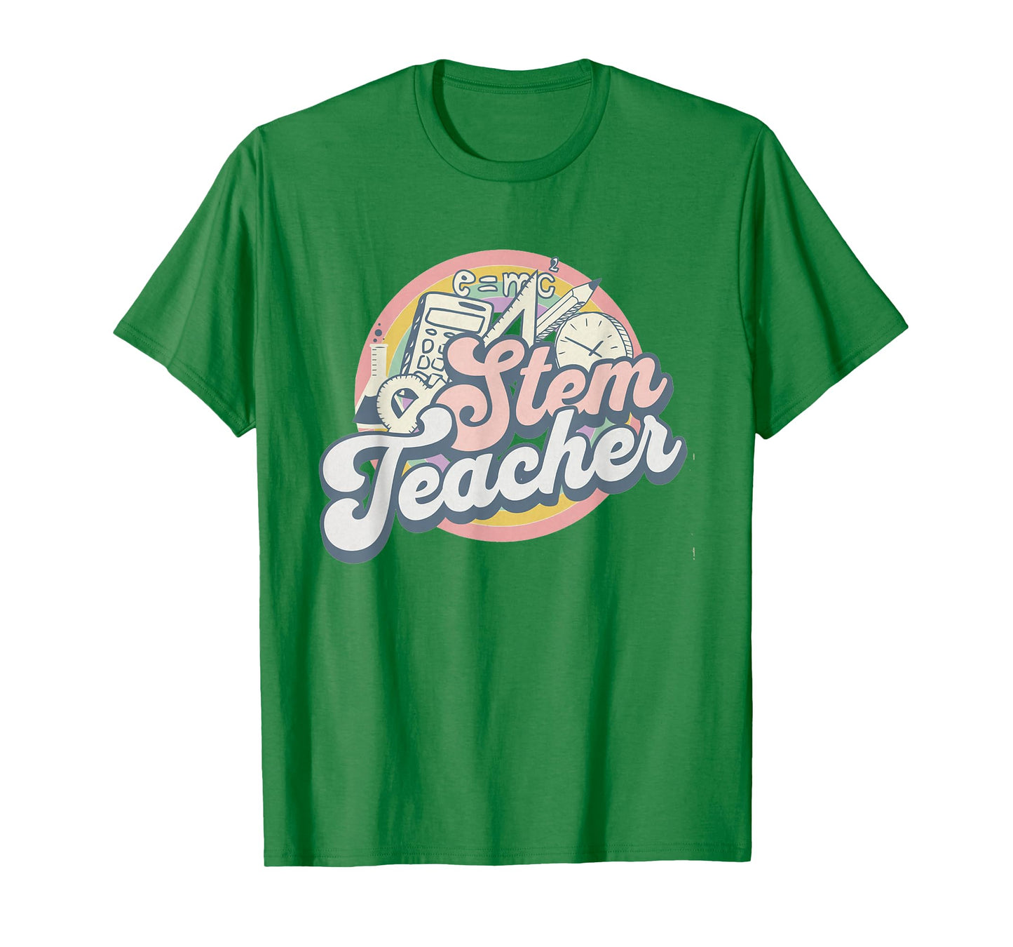Stem Teacher Retro Math Teacher First Day Of School T-Shirt for Men Women Girls Kids