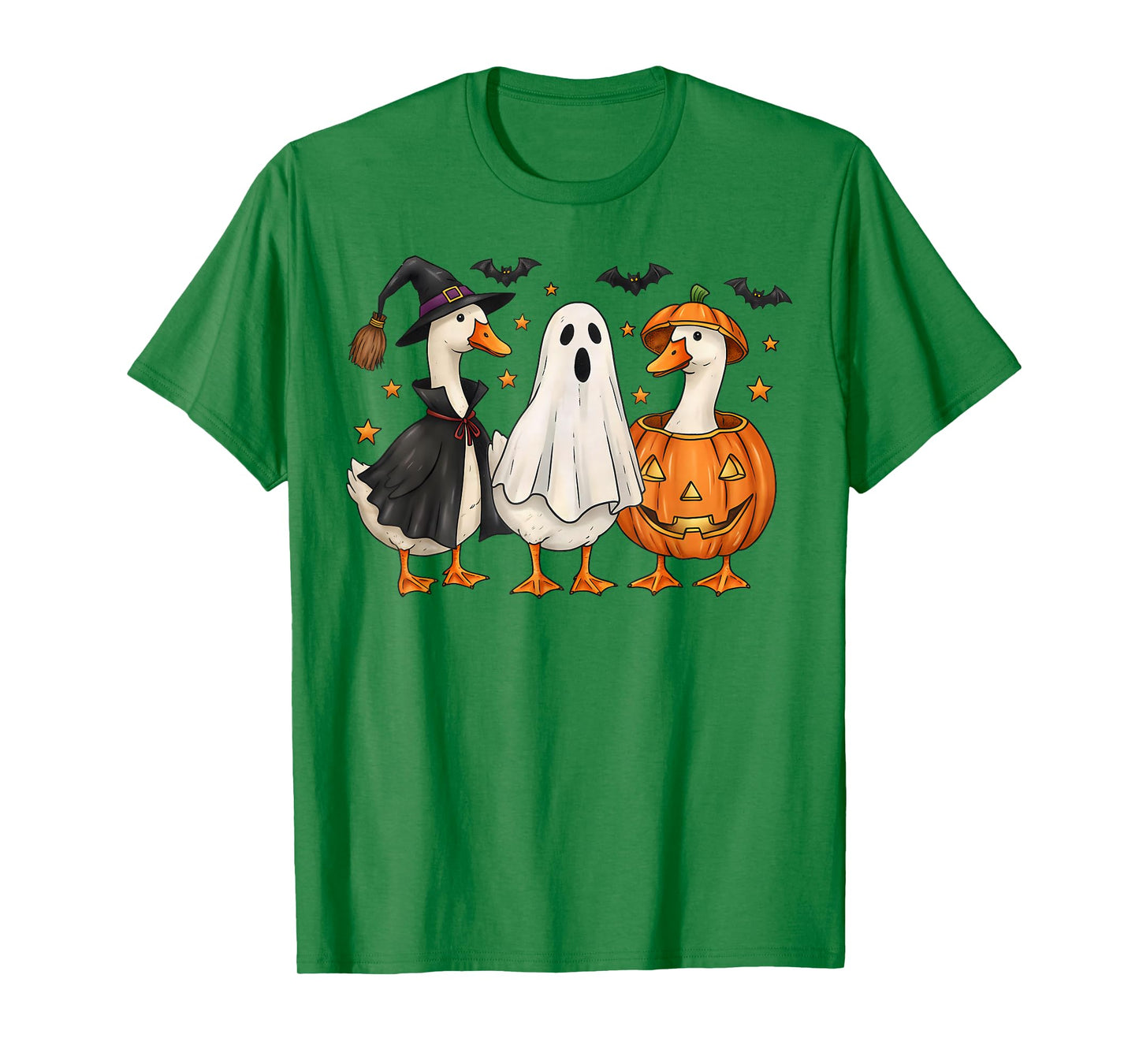 Cute Duck Boo Funny Spooky Goose Halloween Fall Pumpkin T-Shirt