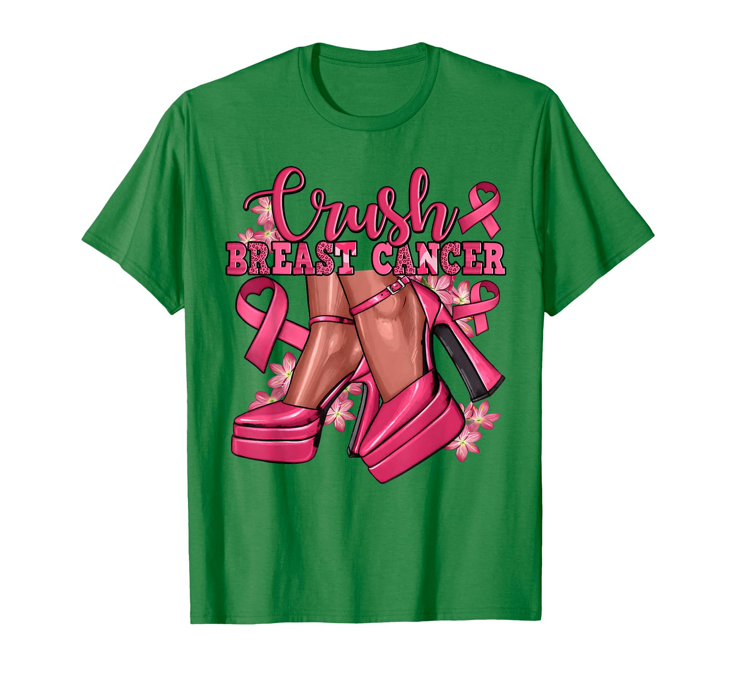 Crush Breast Cancer Bling Pink Ribbon Awareness October Gift T-Shirt