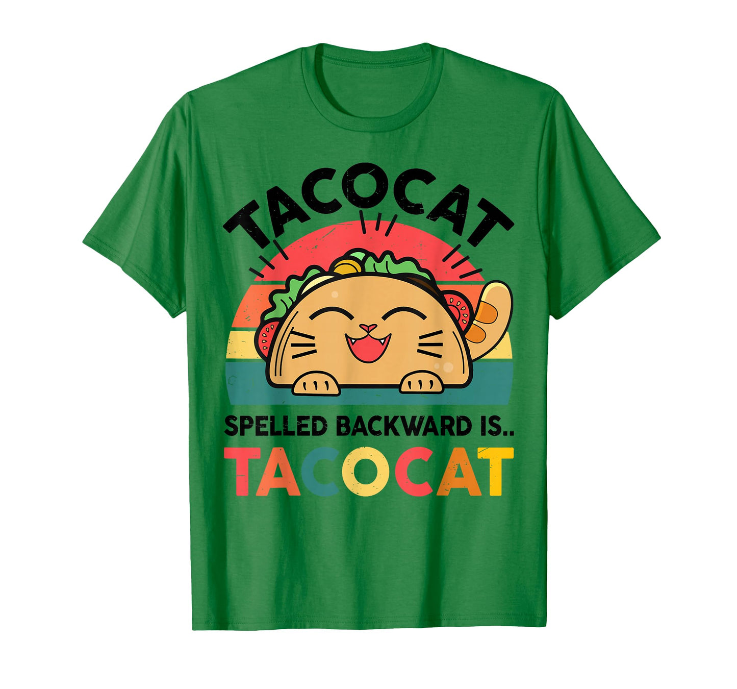 Kids Taco Cat Spelled Backward Funny Cat Lover Gift Boy Men T-Shirt