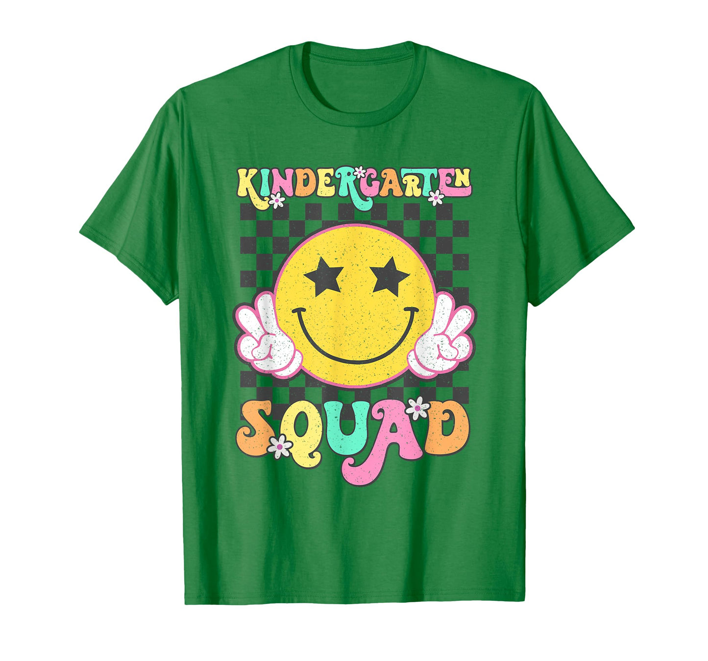 KinderGarten Squad Smile Retro Back To School T-Shirt