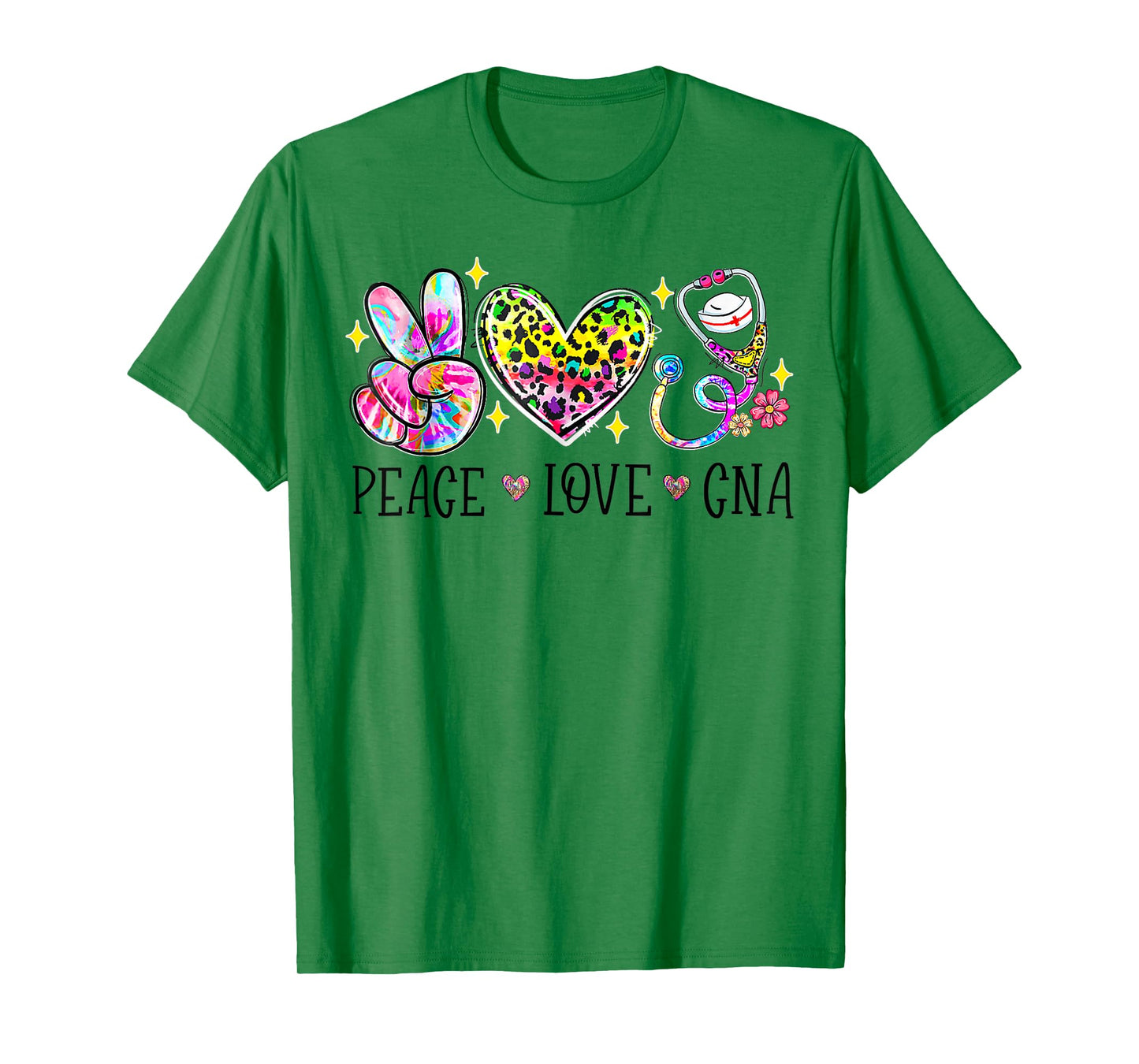 Peace Love CNA Stethoscope Nurse Life Nurse Week 2025 T-Shirt