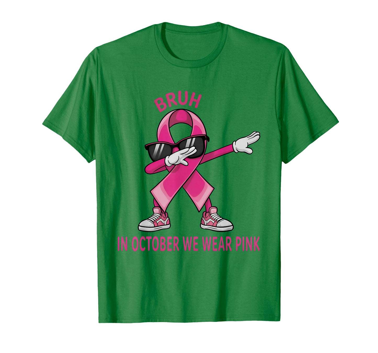 Bruh in October We Wear Pink Breast Cancer Awareness Bruh T-Shirt