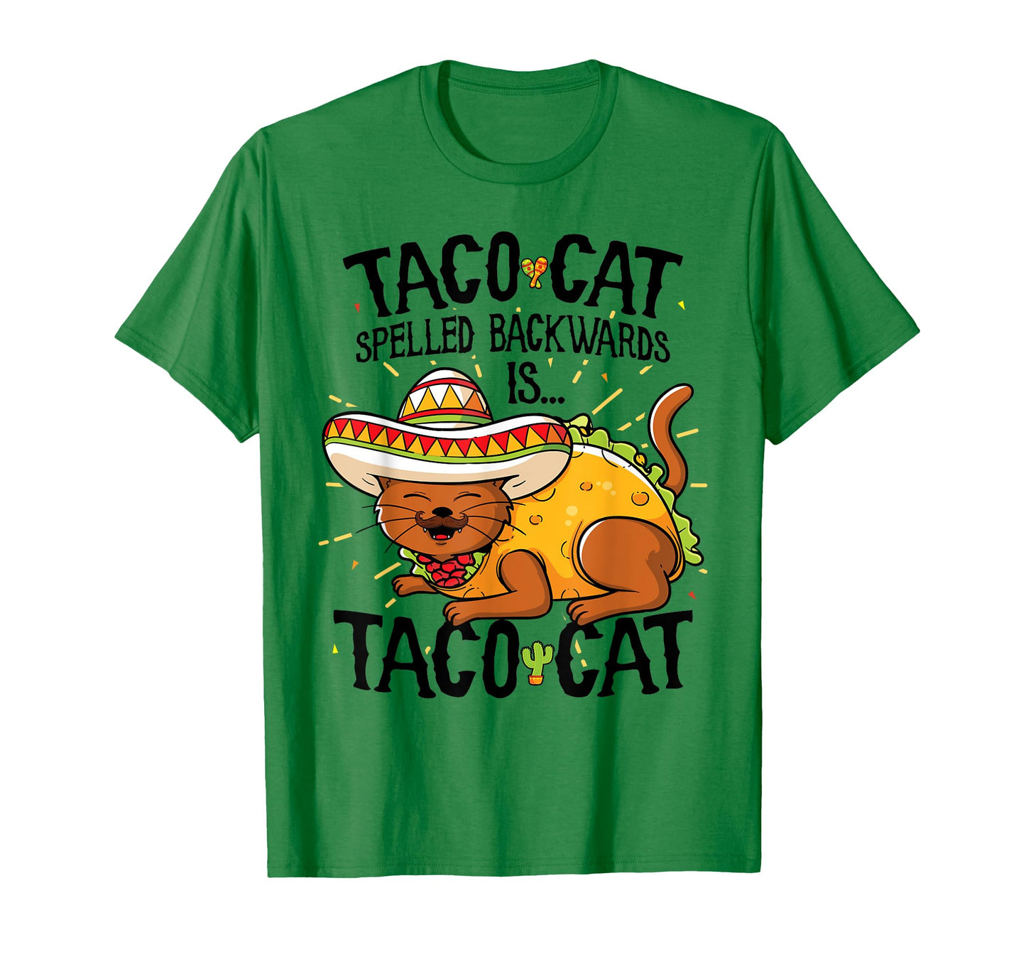 Cute Cat Tshirt, Tacocat Spelled Backwards is Taco Cat Shirt Men Women Kids T-Shirt