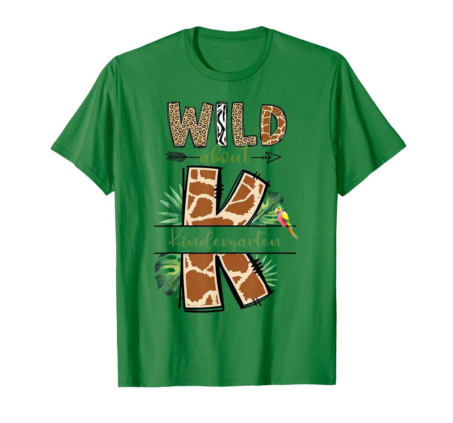 Wild About Kindergarten First Day Of School Leopard Safari T-Shirt