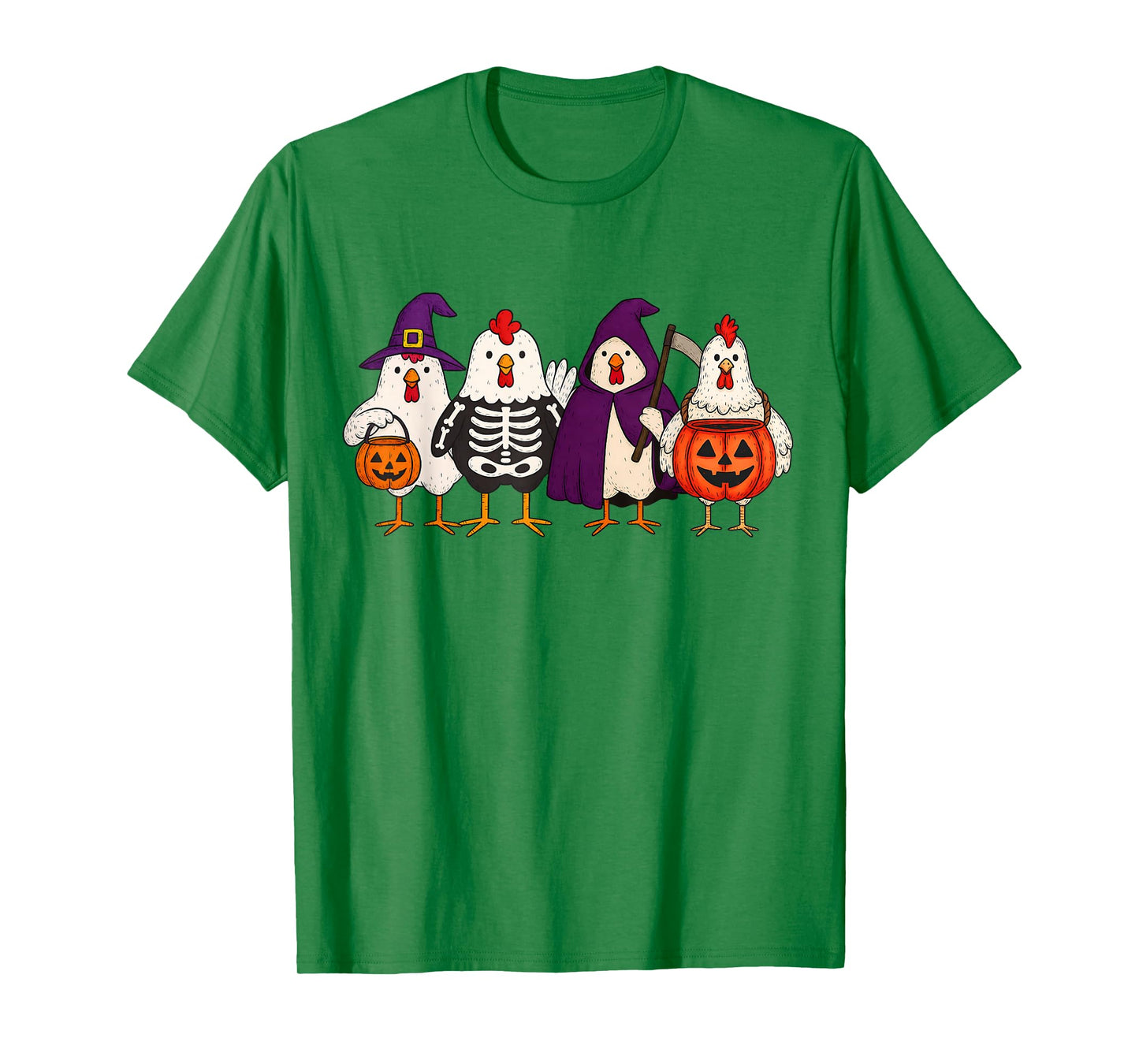 Chick Or Treat Funny Farm Animals Chicken Halloween Costume T-Shirt