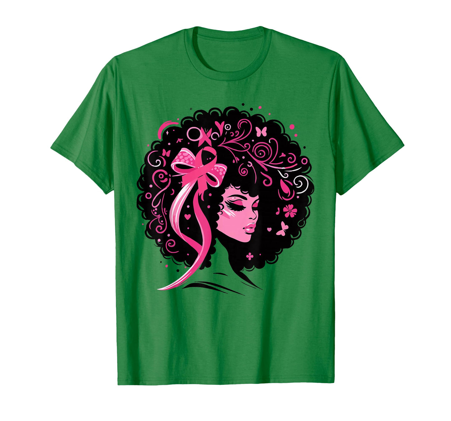 Breast Cancer Black African American Women Support Pink T-Shirt