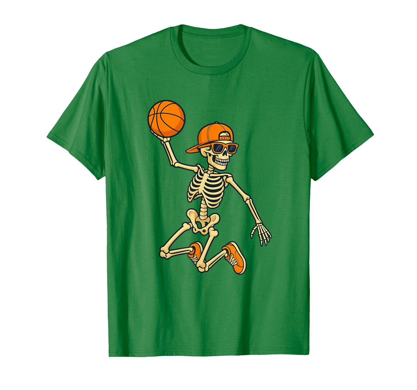 Basketball Skeleton Halloween Shirt Spooky Sports Tee T-Shirt