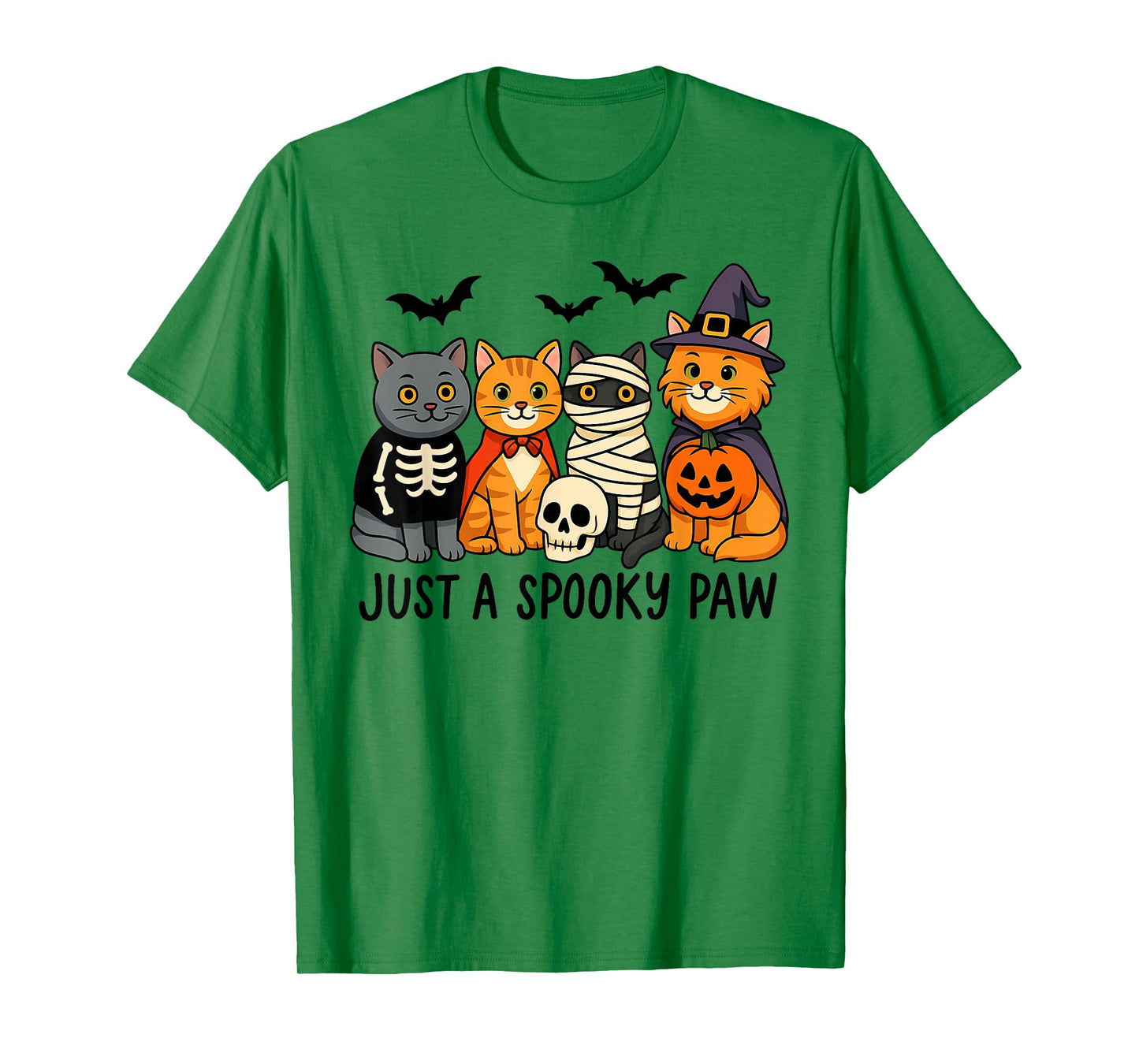 Just A Spooky Paw, Funny Halloween Spooky Cat, Spooky Vibes T-Shirt