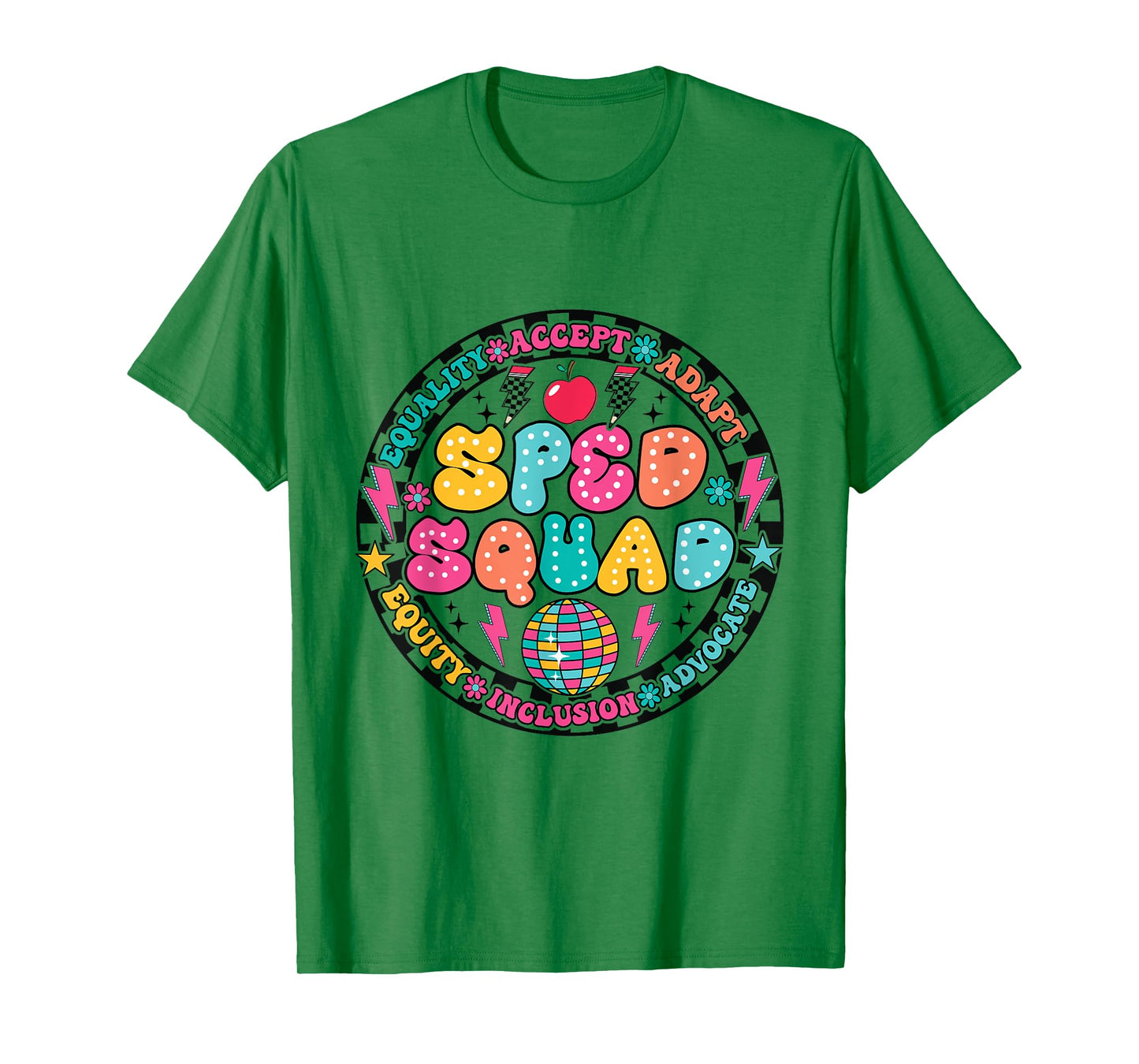 Retro Sped Squad Groovy Special Education Dream Team Teacher T-Shirt