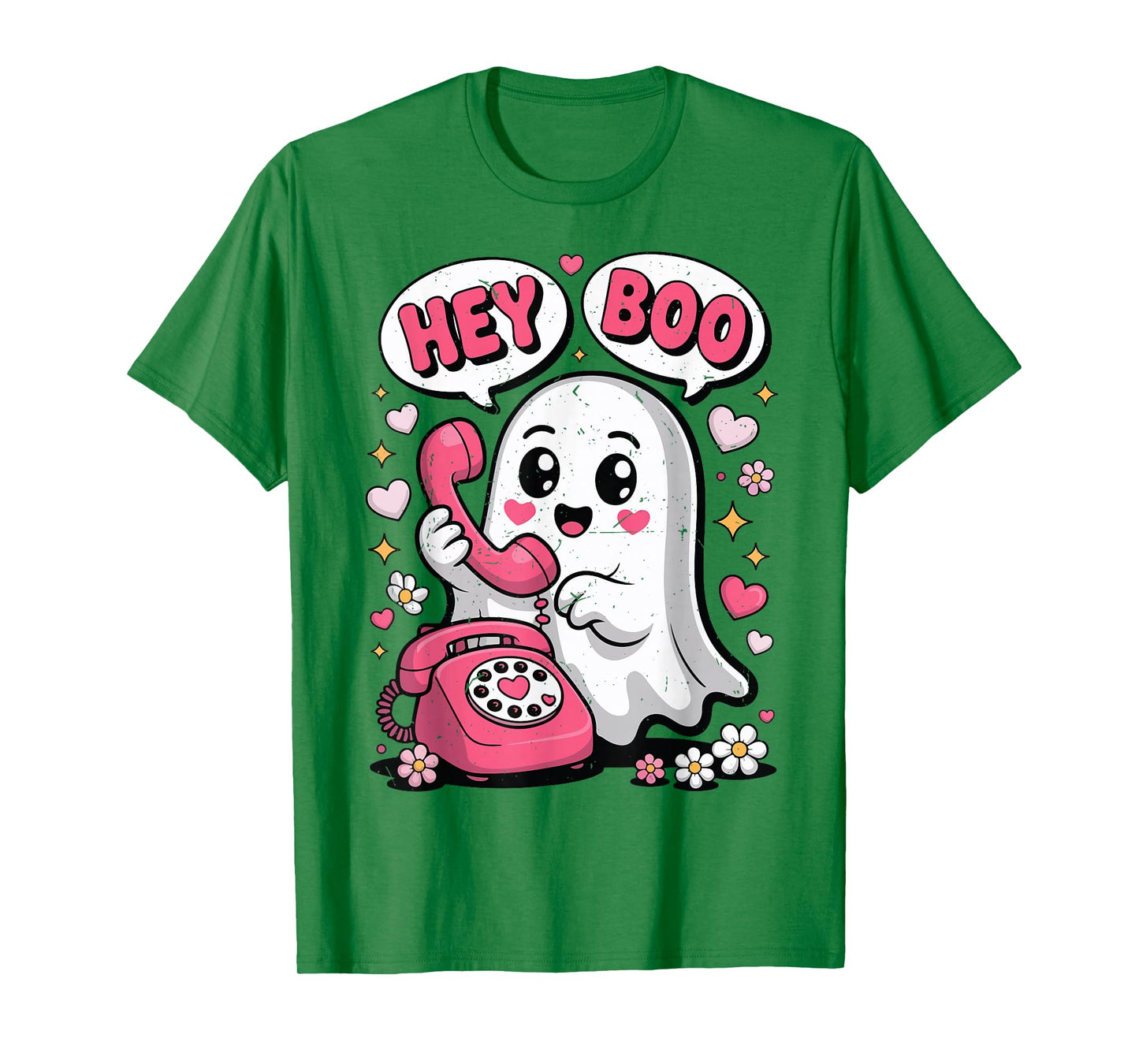 Funny Halloween Hey-Boo Girl Toddler Cute Ghost Halloween T-Shirt