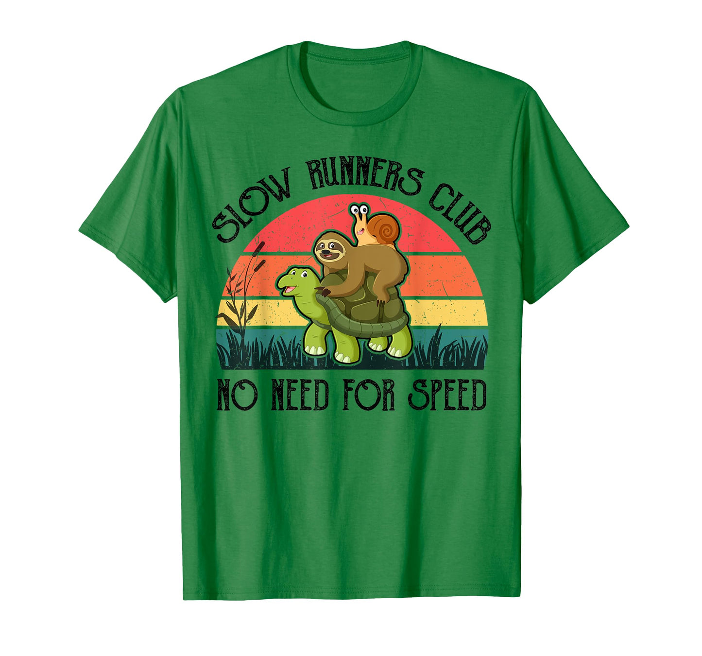 Funny Lazy Sloth Shirt Snail Riding Turtle Slow Runners Club T-Shirt