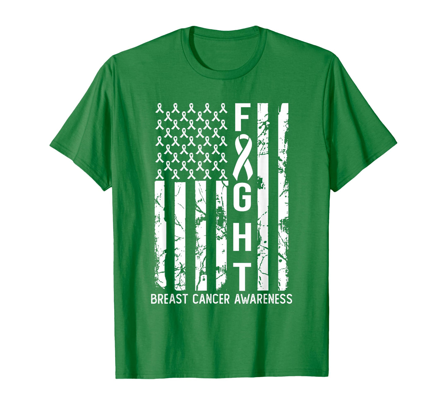 Breast Cancer Awareness USA Flag T-Shirt