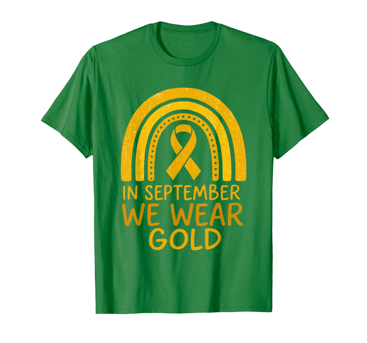 in September We Wear Gold Childhood Cancer Awareness Kids T-Shirt
