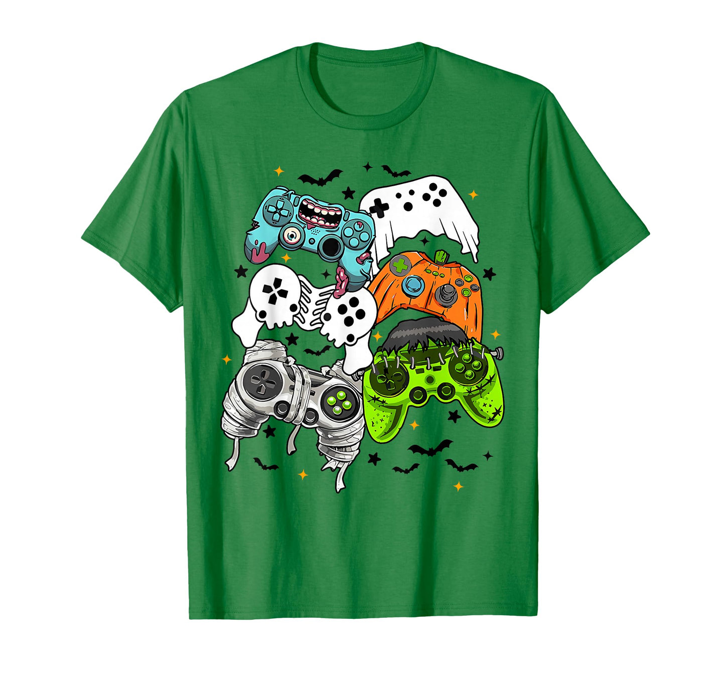 Halloween Skeleton Zombie Gaming Controllers Mummy Boys Kids T-Shirt