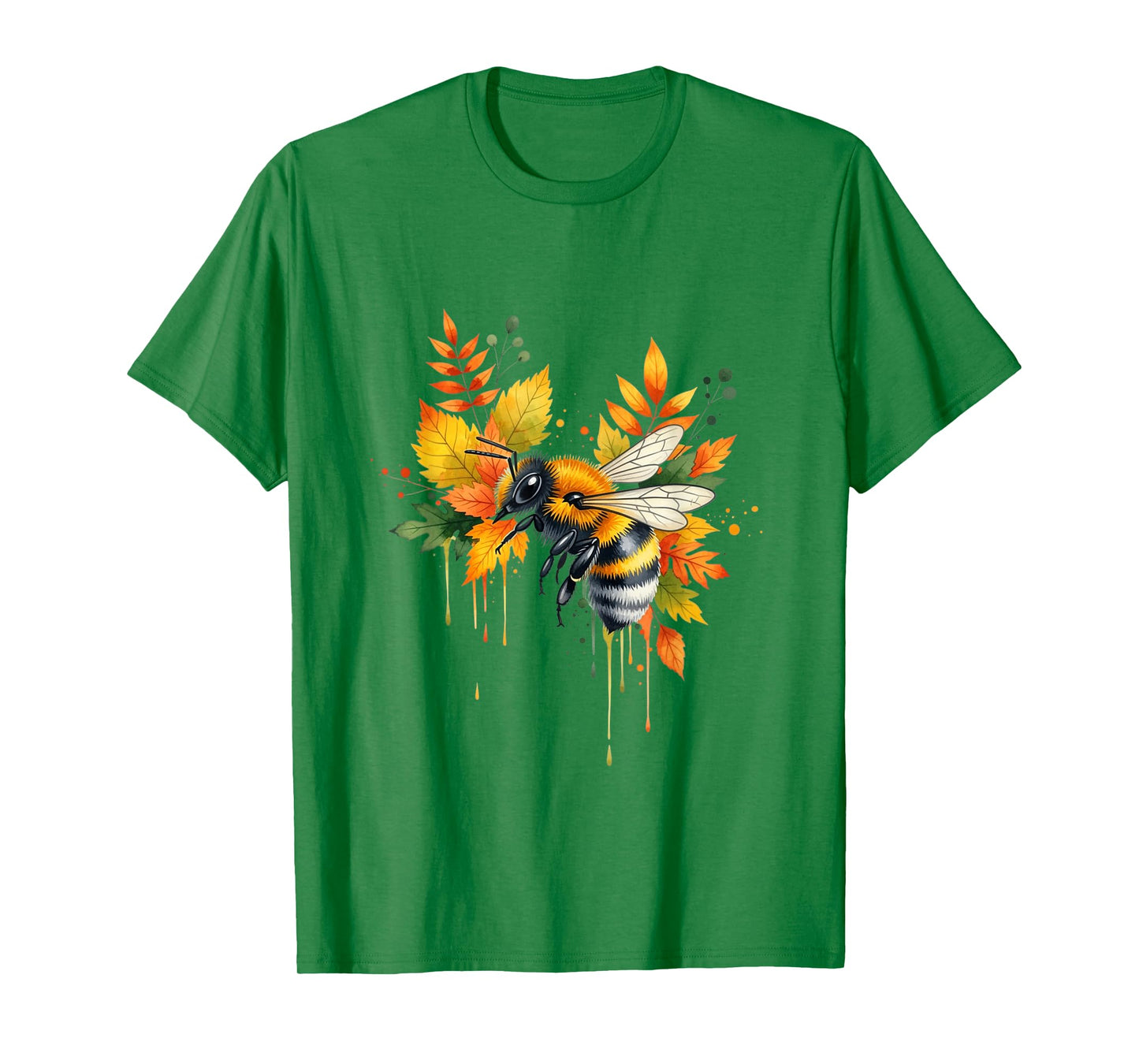 Autumn Bee Artwork Nature Lovers Fall Season Men Women T-Shirt