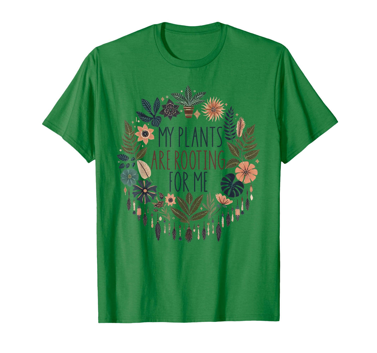 Retro Vintage My Plants Are Rooting For Me Plant Lover Funny T-Shirt