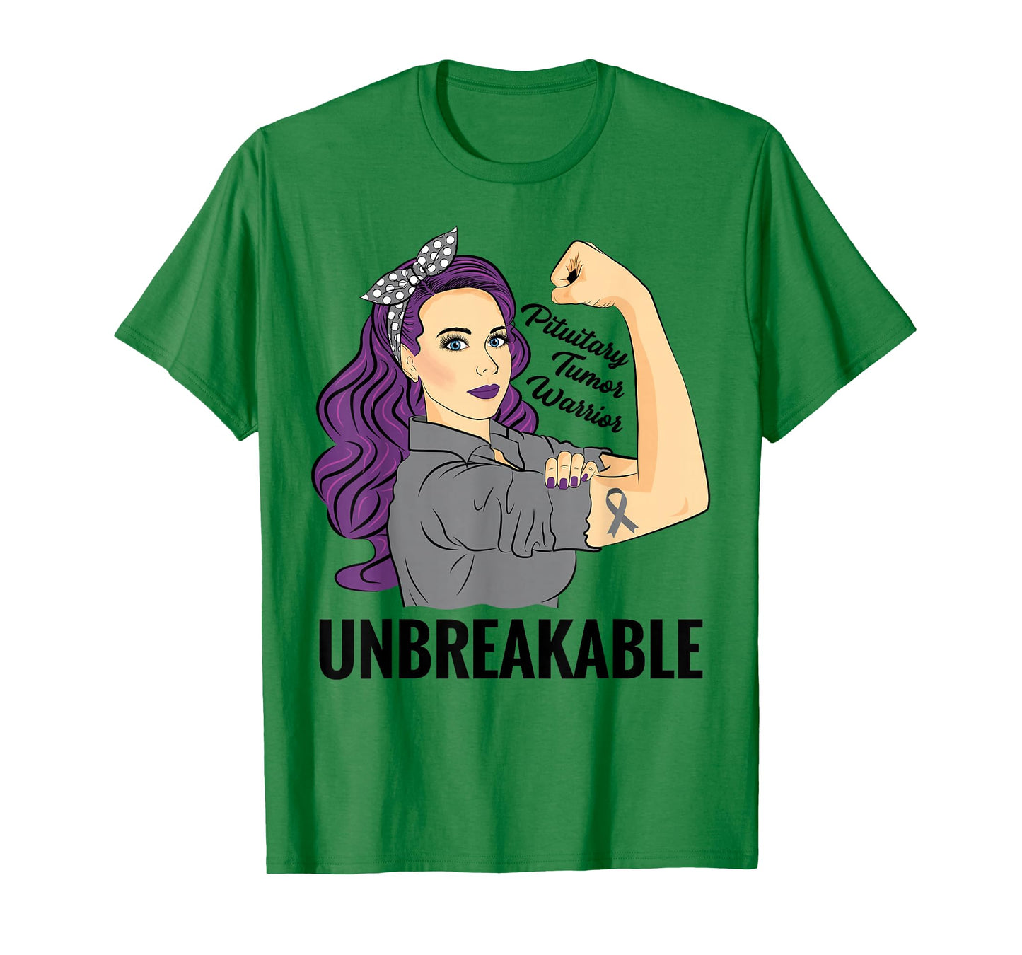 Pituitary Tumor Warrior Unbreakable Gland Awareness T-Shirt