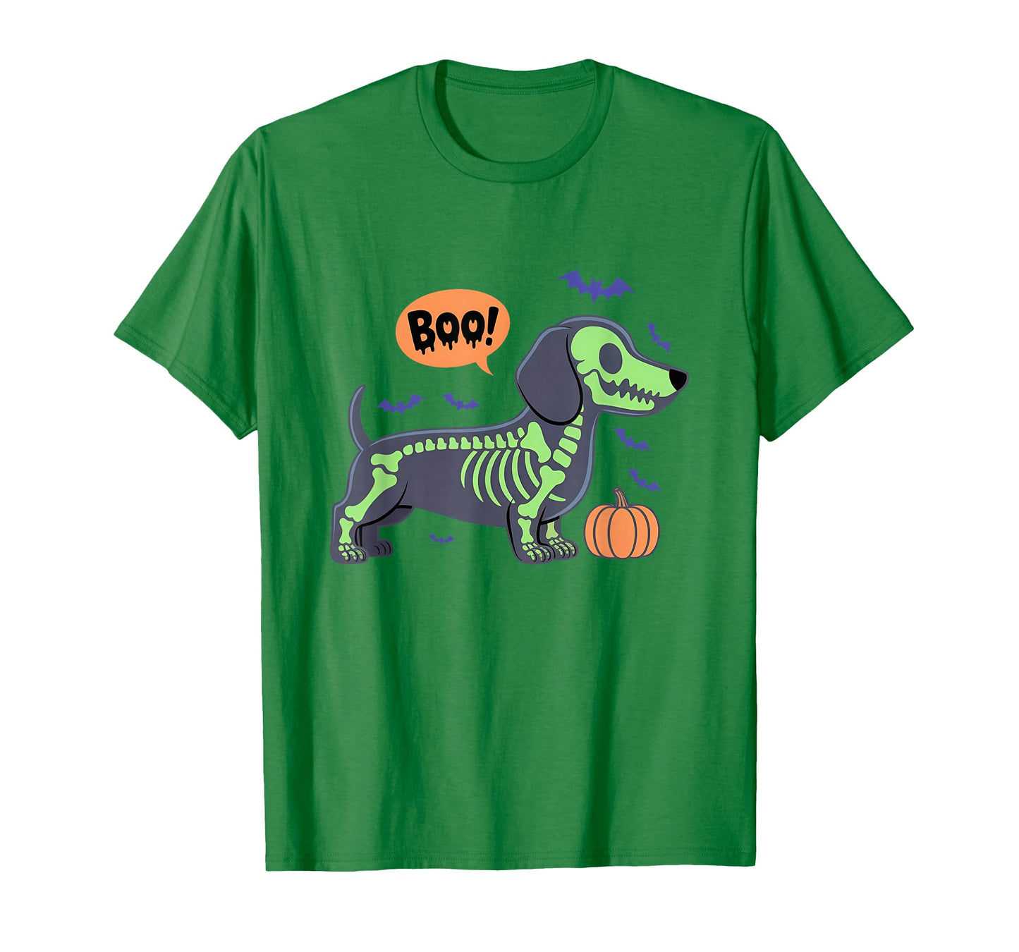 Funny Dachshund Halloween Wiener Dog Cute Doxie Skeleton Boo T-Shirt