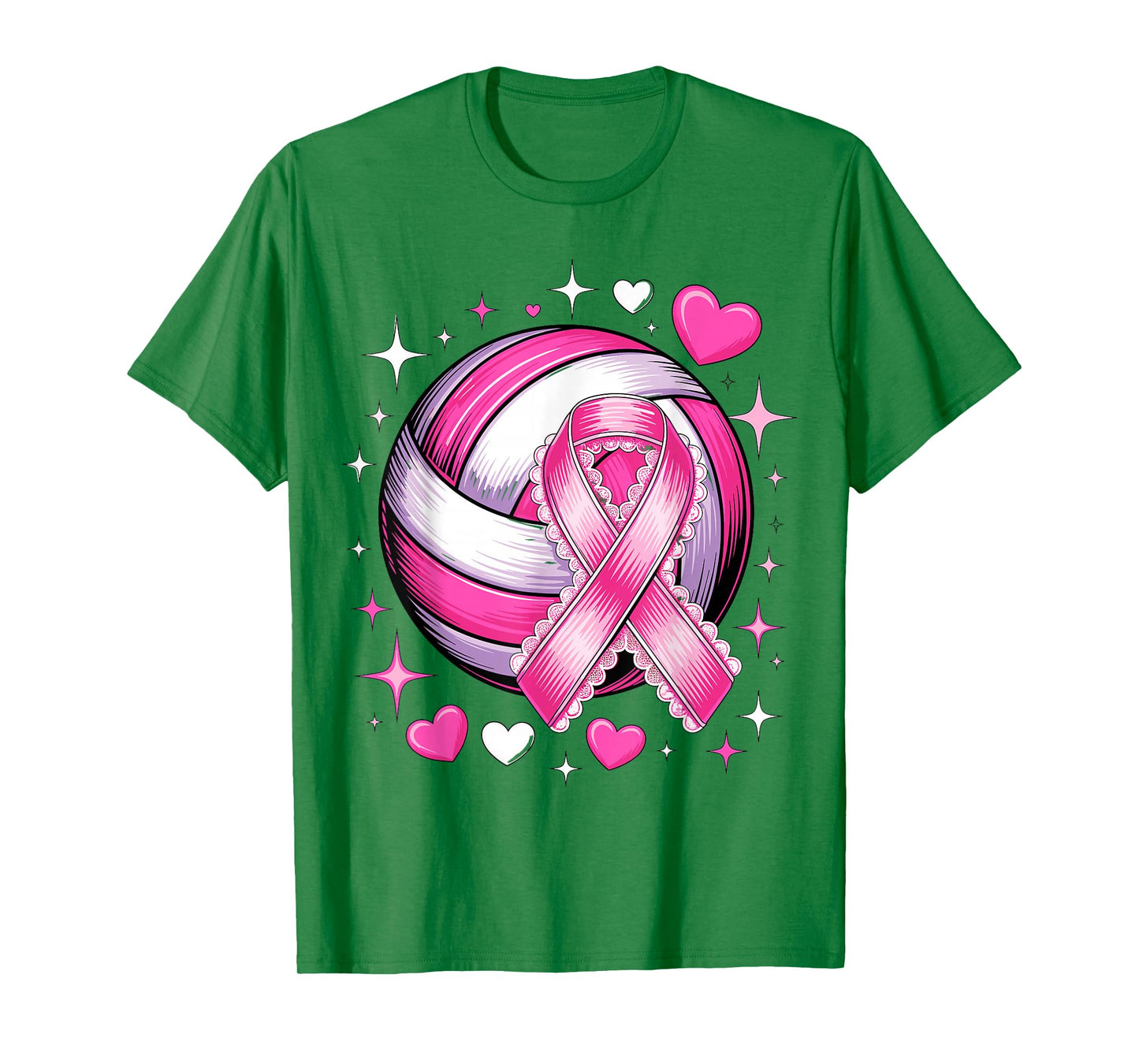 Volleyball Pink Breast Cancer Awareness T-Shirt