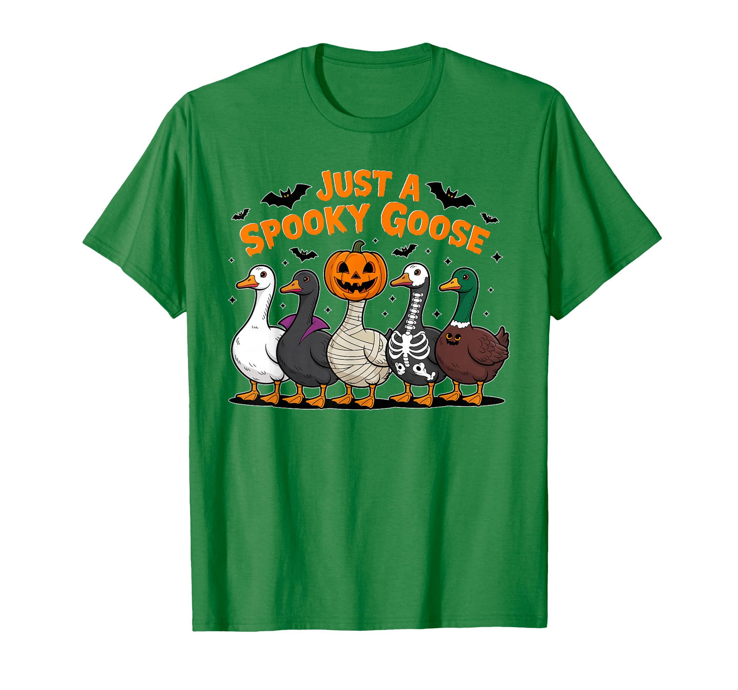 Just A Spooky Goose Halloween Silly Goose Funny Halloween T-Shirt