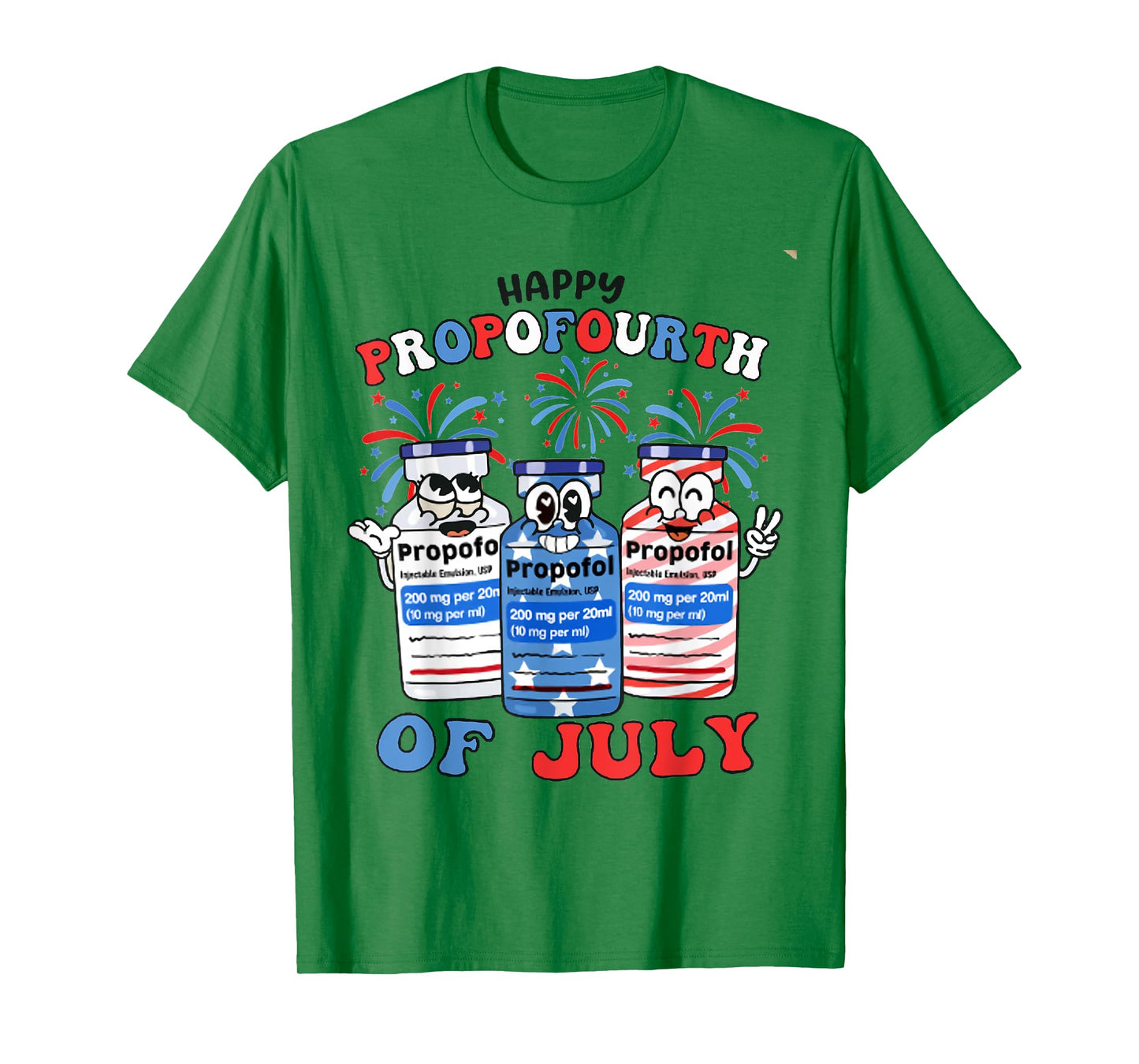 Retro ICU Nurse 4th of July Propofol Intensive Care Unit T-Shirt for Women Men